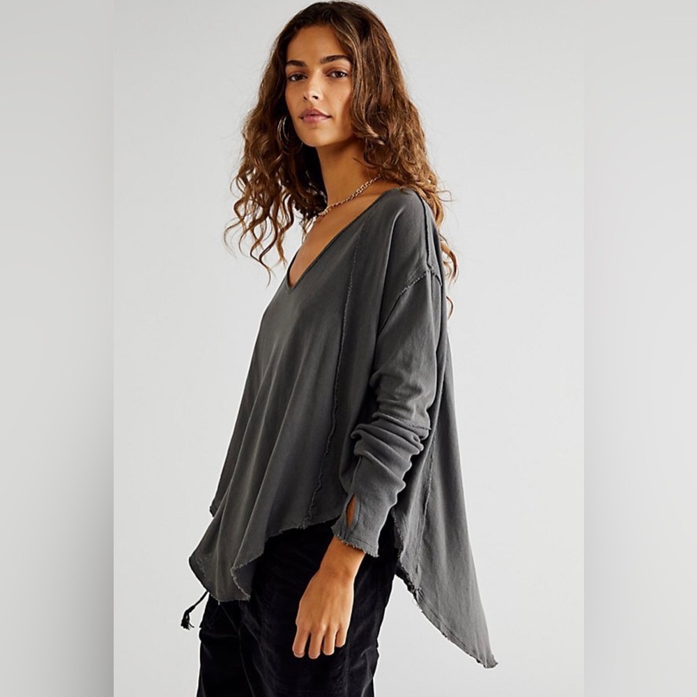 NEW Free People Movement Runner Up Tee - Charcoal